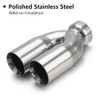 A-KARCK Dual Outlet Exhaust Tip 3" Inlet,Polished Double Wall Tailpipe
