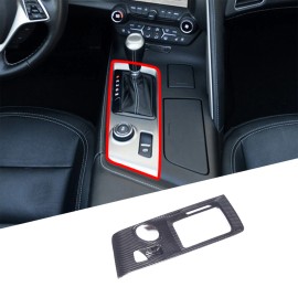 dreamcar2022 Real Carbon Fiber Console Gear Shift Panel Trim For Corvette C7 2014-2019 US