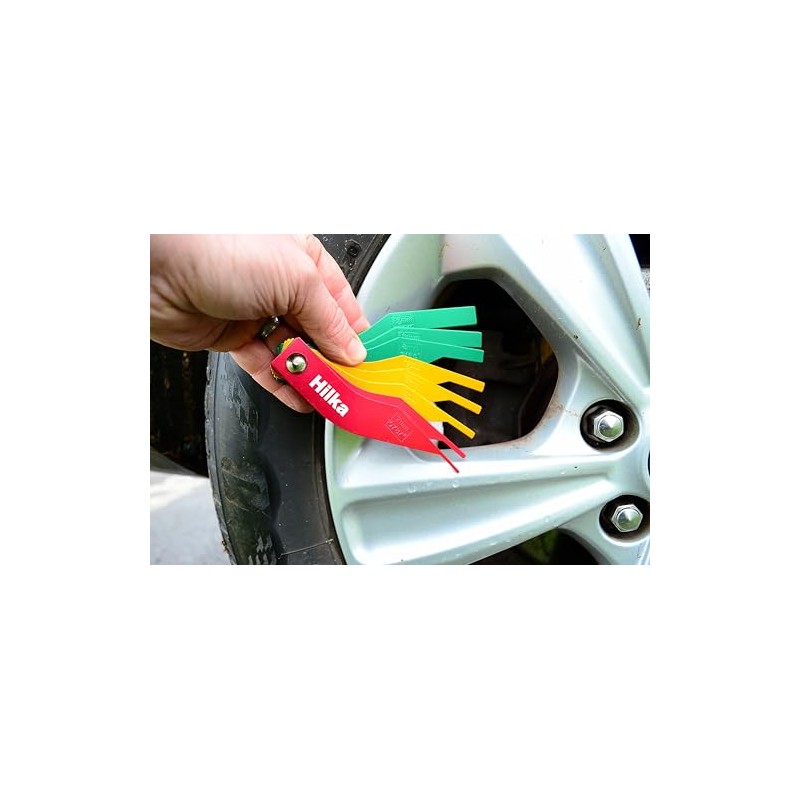 Hilka 12700108 Brake Pad Thickness Gauge, Set of 8
