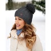 Faera Bobble Hat Women's Lined Winter Hat Knitted Hat Girls