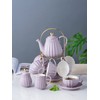 Jusalpha Serve for 6- Fine China Pink Coffee Cup/Teacup Set,