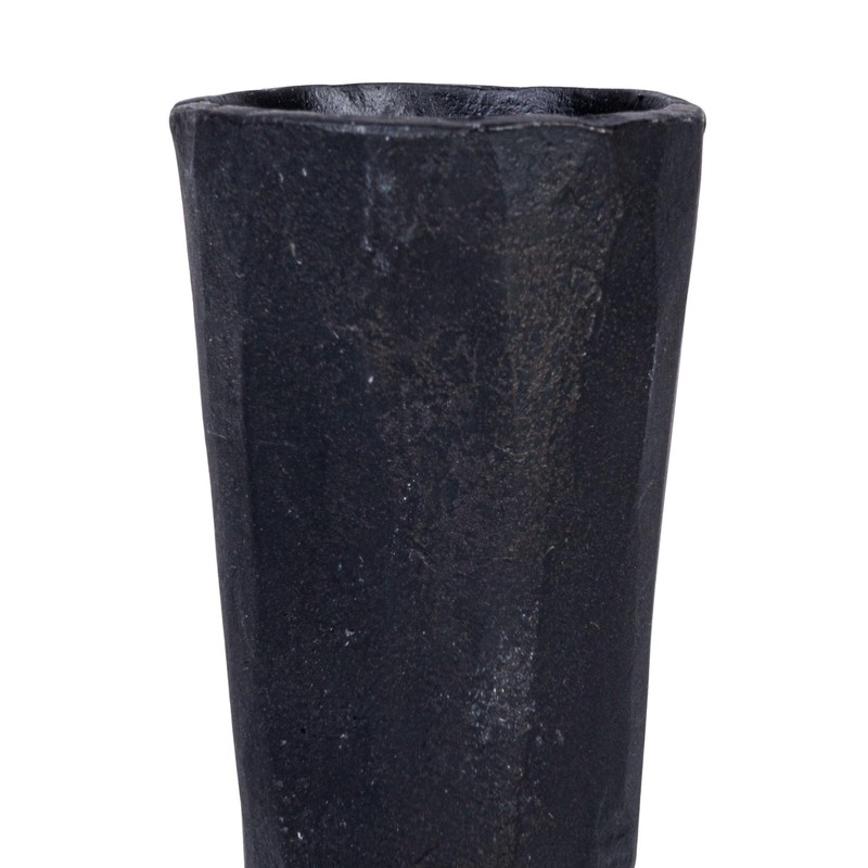 Creative Co-Op Tall Hand-Forged Cast Metal Taper Holder, Black