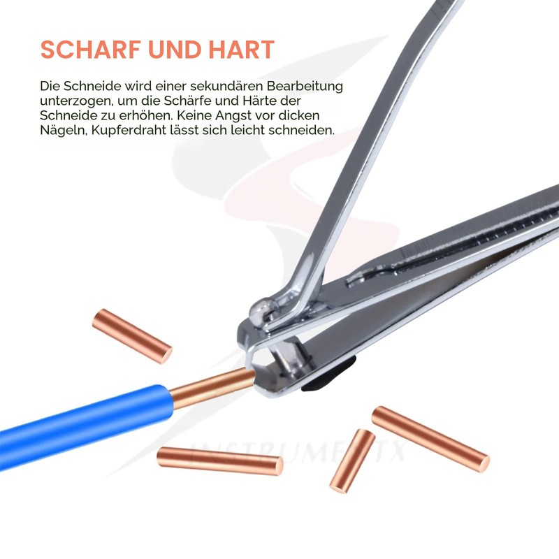 SS INSTRUMENTX Heavy Duty Stainless Steel Nail Clippers for Men