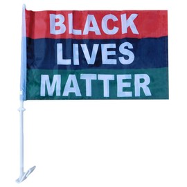 Trade Winds Wholesale Lot of 12 Black Live Matter BLM Red Black Green 68D Rough Tex Knit Double Sided 12x18 12"x18" Car Vehicle Flag