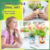Hushee 12 Sets DIY Ceramic Succulent Pots Ready to Paint