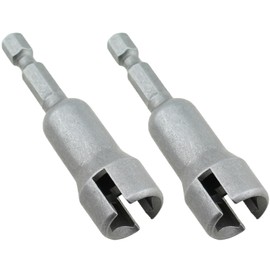 TAODAN 2PCS High Carbon Steel Power Wing Nut Driver 1/4 Groove Wing Nut Drill Bit Socket Wrench Tool for Panel Nut Bolt Hook Loosening
