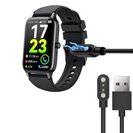 Blueshaweu Charging Cable Compatible with Soudorv P97 Smartwatch 1.57 Inches, Cable Charger Charging Station for Soudorv P97 Smartwatch (Black + White)
