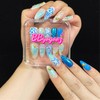 Ocean Theme Press On Nails, Medium Almond Shape, 3D Jellyfish