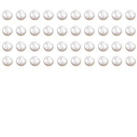 40pcs Round Sewing Pearl Buttons 8MM Resin White Sewing Button for Clothes