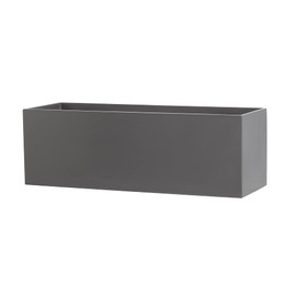 Root and Stock Belmont Rectangle Fiberglass Planter Box, Grey, L:30" x W:10" x H:10"