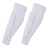 Shin Pads,Football Guards Soccer Hockey Soft Honeycomb Sleeves Adult White
