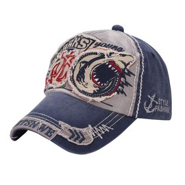 Baseball Cap Women's Baseball Cap Shark Cap Boys Men Baseball Cap Patch Sun Protection Baseball Vintage Hip-Hop Snapback Cotton Beach Hat for Sports Camping Golf, Colour 3