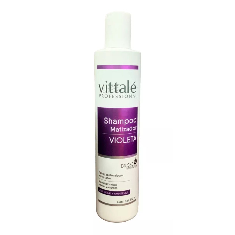 Vittale Shampoo Matizador Violeta Cabello Rubio 320ml 6 Pzs