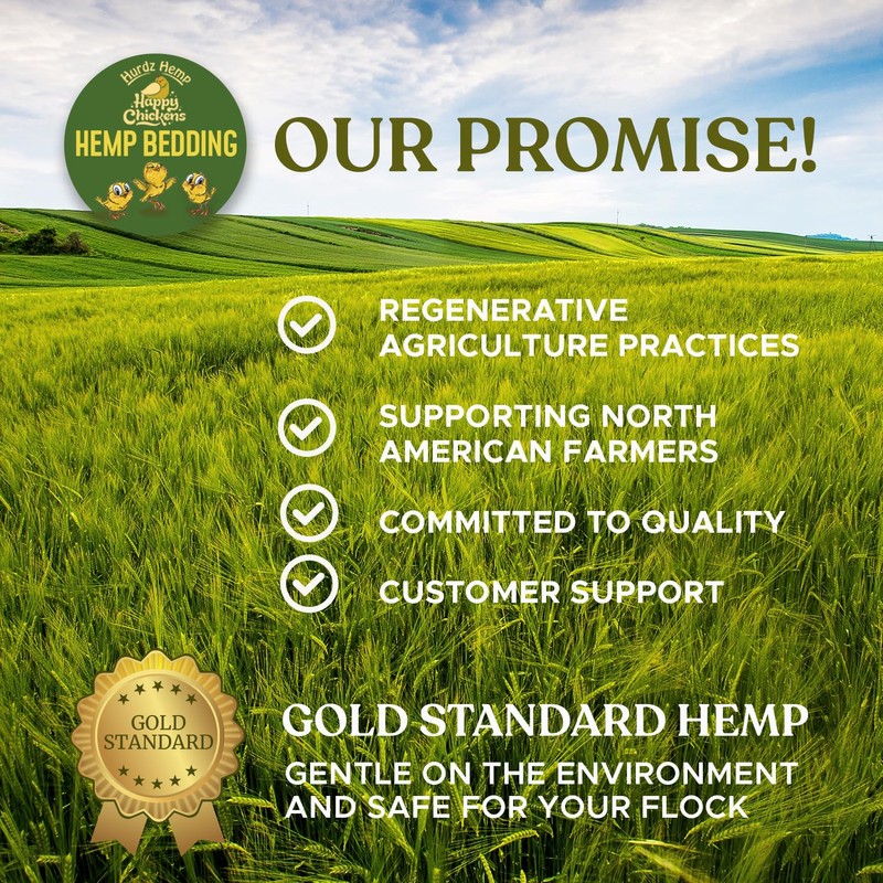 HURDZ HEMP Nesting Pads for Chicken Coop 13”x13-100% Natural, Super