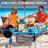 2-in-1 Beach Cart with Big Wheels for Sand, Folding Utility