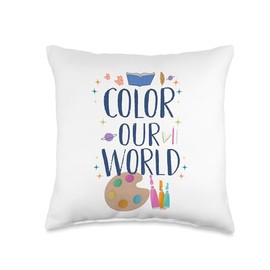 Color Our World Summer Reading 2025 Book Lover Throw Pillow