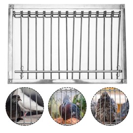 fpigeon Pigeon Bird Cage Door Coop Birds House Loft Entrance Racing Automatic Chicken Wire Frame Cages Supply Supplies Window Metal (39 x 26cm)