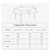 BALCONY & FALCON Rectangle Checkered Tablecloth Water-Resistant Cotton Blend Spill-Proof