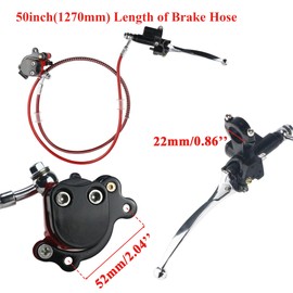 MFC·passion 180mm/7.08'' Mini Bike Hydraulic Disc Brake Kit Brake Disc Rotor Master Cylinder Caliper Pads Assembly Parts for Baja DB30 Doodle Bug Blitz Dirt Bug Racer 97cc 79cc Predator 2.8hp Engine
