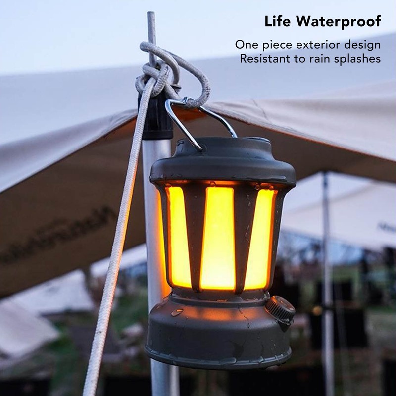 Camping Lantern Rechargeable High Brightness Portable Retro Tent Light with