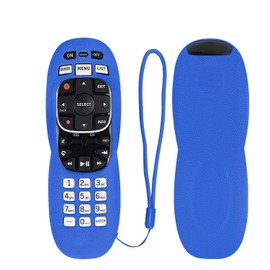 Protective Silicone Remote Cover for DirecTV RC70 RC70H RC71 RC71H RC72 RC73 and RC73B Remote Control Washable Anti-Lost Remote Case with Remote Loop (Blue)