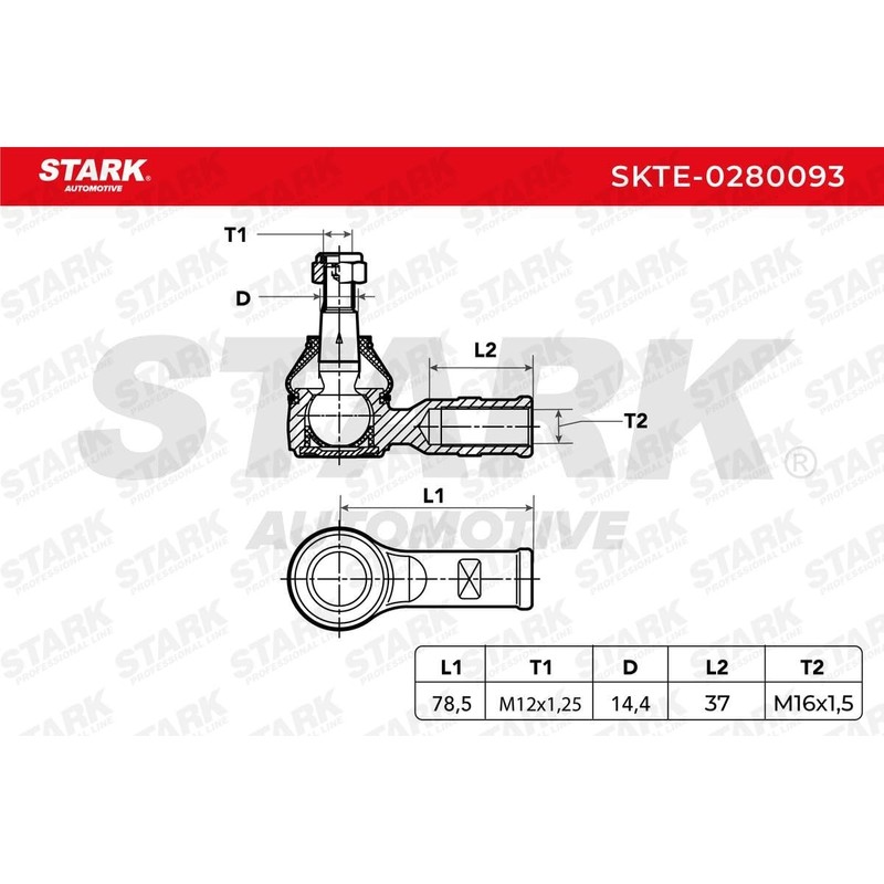 STARK SKTE-0280093 Tie Rod End Tie Rod End Tie Rod