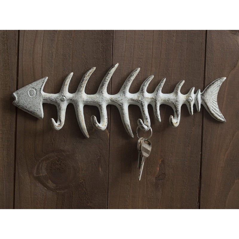 Decorative Fish Bones Wall Mount Towel Rack by Comfify -