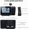 Houkiper Sveglia con Proiettore, Sveglia Digitale Da Comodino a Pile