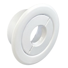 Retrofit Recessed Fire Sprinkler Escutcheon 1/2 in. IPS - Split 3 Piece in White - Depth Adjustment Range up to 3/4 in. for Fire Sprinkler Trim
