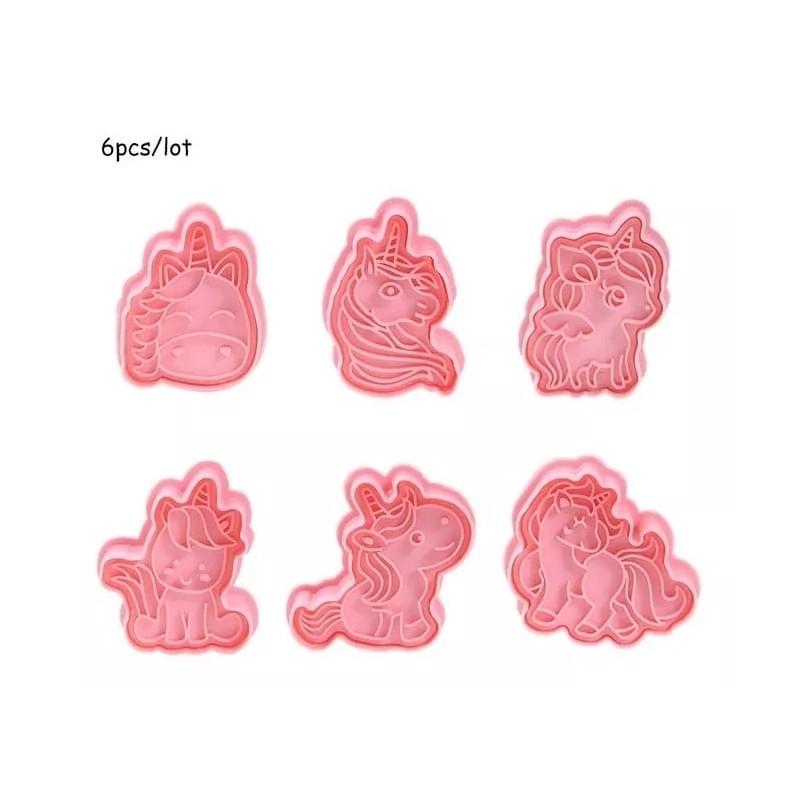 KH Cortadores Galletas Surtido Impresión 3d Unicornio 6figuras