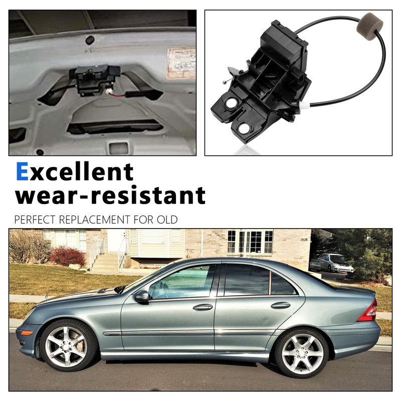 Trunk Lid Latch Lock w/Cable Trunk Lock Assembly Fits for
