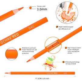 H & B Art Supplies, 120Pack Drawing Supplies for Adults, Color Kit with Holiday Drawing Book, Coloring Book, Oil-Based Coloured Pencils for Artists