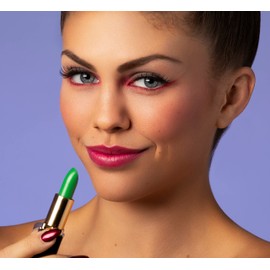 L’Paige LGR - GREEN Color-Changing Lipstick | Aloe-Vera Based, Long-Lasting, Moisturizing | Bold Pink-Fuchsia with a Bright Satin Finish