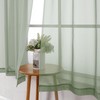 Lecloud Short Sheer Curtains 54 Inches Length 2 Panels, Light