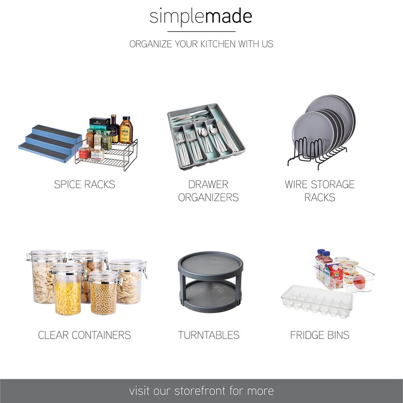 SIMPLEMADE Clear Refrigerator Organizer Bins - Clear Bins for Fridge,