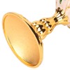 Gold Chalice 4 Inch High Zinc Alloy Retro Embossed Flower