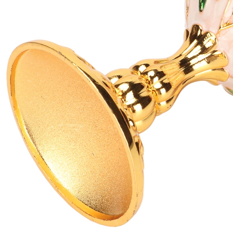 Gold Chalice 4 Inch High Zinc Alloy Retro Embossed Flower