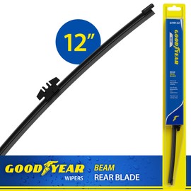Goodyear 12" Beam Wiper Blade for Curved Rear Windows, Replacement for Beam Wiper Arms, Pack of 1