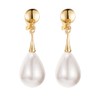 Big Teardrop Pearl Pendant Clip Earrings Drop Clip-on Earrings for