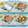 Báscula digital cocina, Báscula cocina de acero inoxidable, Báscula gramera