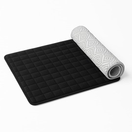 KitchenPick Dish Drying Mat 15"x19.5" – Ultra Absorbent Microfiber Kitchen Counter Mat, Fast-Dry Dish Pad for Dishes, Utensils, Pots & Pans, Soft & Durable (Elegant Duo, large)