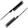 CocoBlack Naturals Peine de estilo de 3 filas para desenredar,