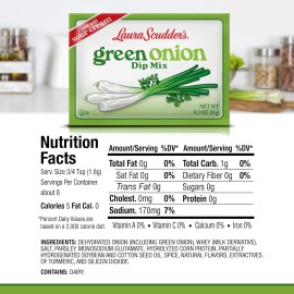 Laura Scudders Green Onion Dry Dip Mix, Great For Vegetables, Chips, S