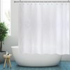 YISURE White Weighted Fabric Shower Curtain 200 drop, Waterproof Shower
