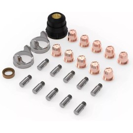 YESWELDER IPT40 24pcs Plasma Cutting Torch Tips Electrode Consumables  Fit CUT65DS