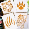 FINGERINSPIRE Tiger Stencil for Painting, 30 x 30 cm, Plastic