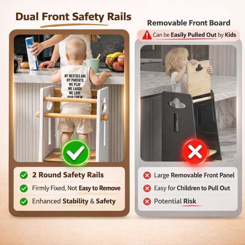 COSYLAND Adjustable Toddler Standing Tower (NO Backing Board) - Stable