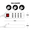 V-TAC Power Strip with Switch and Cable of 1.5 Metres,