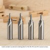 Ultra-Shear Countersink Slotting Router Bits, 4 Piece Set, 2 FL,
