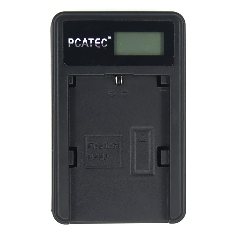 [pcatec] Canon LP-E6, New USB Charger ☆ LCD with 4